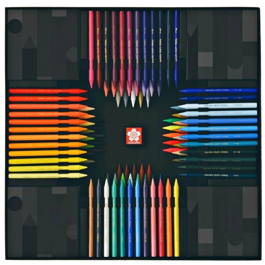サクラクレパス クーピーペンシル100色 FY100A ブラックパッケージ