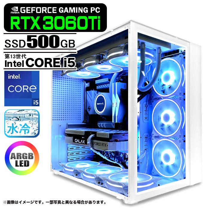 PASOUL ゲーミングPC 白色海景房 HJF-ATX(WH)水冷 GeForce RTX3060Ti