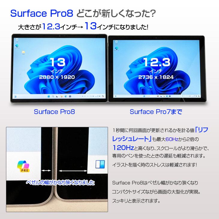 Microsoft Surface Pro8 8PR-00010 中古 タブレット Office Win11 7in1