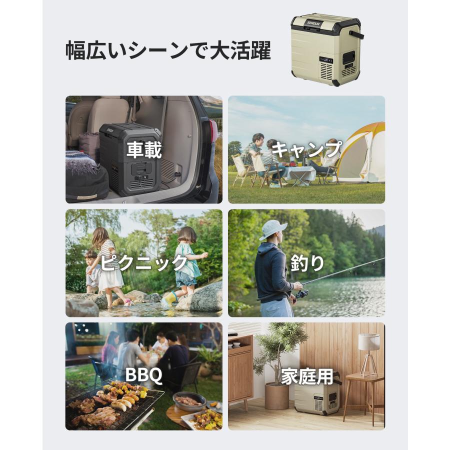 EENOUR 車載冷蔵庫 ポータブル冷蔵庫 18L バッテリーセット バッテリー