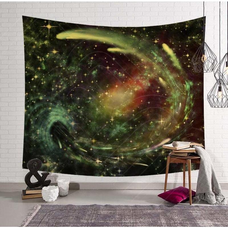 幻想的な宇宙 銀河 惑星 星 中判 タペストリー アート 飾り カーテン