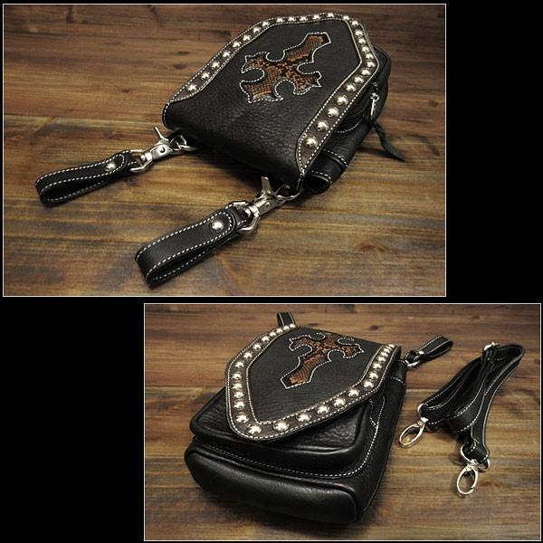 ベルトポーチ 本革 バイカー ライダーズ ウエストバッグ ウエスト