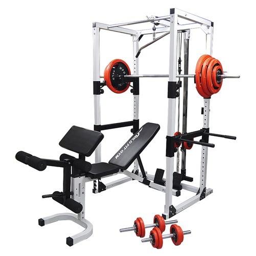 WILD FIT（ワイルドフィット） パワーラック ジムセット 赤ラバー 140