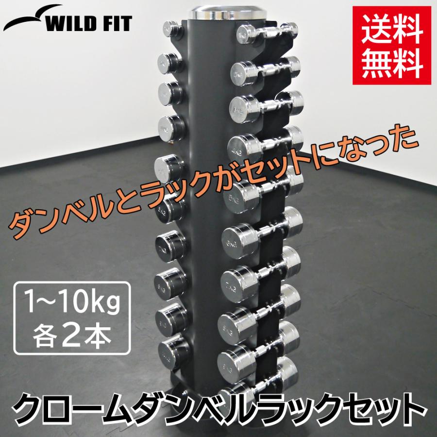 WILD FIT（ワイルドフィット） クロームダンベルラックセット