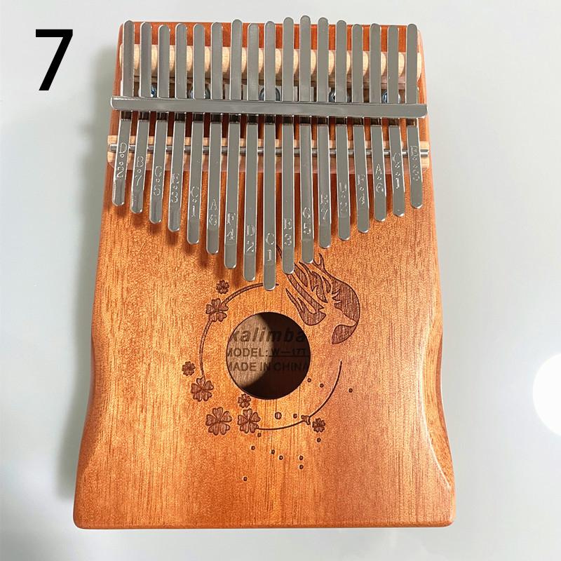 カリンバ 高品質 マホガニー製 親指ピアノ 17音 民族楽器 初心者向け
