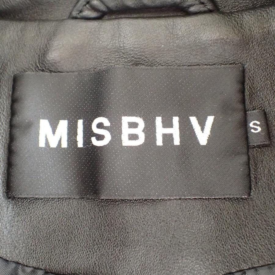 MISBHVミスビヘイブ レザー ダブルライダース ジャケット S ブラック