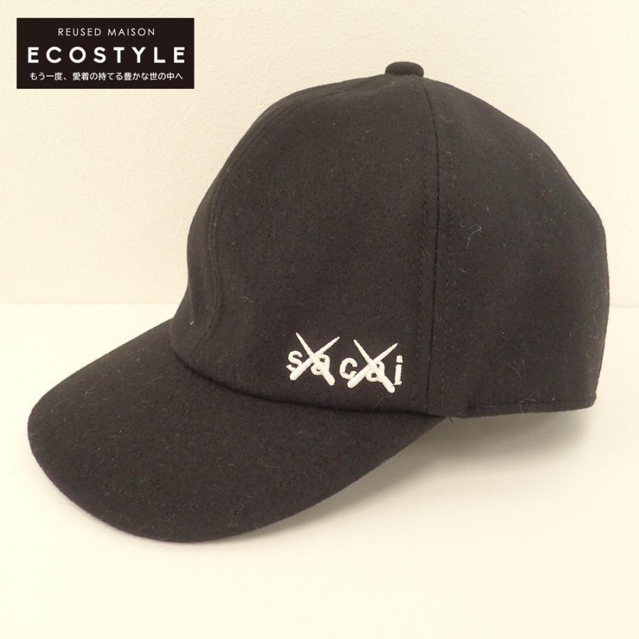 sacai（サカイ） 美品 x KAWS カウズ 21-0289S Melton cap メルトン