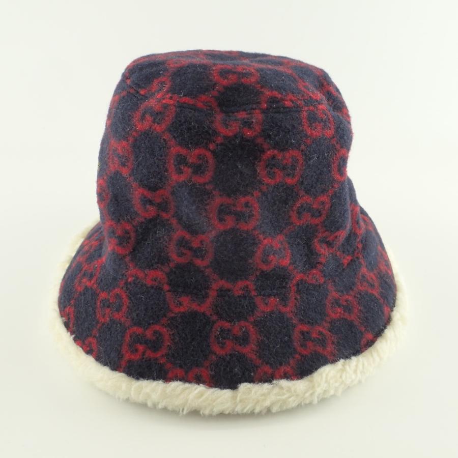 GUCCI（グッチ） 604194 4HI91 GGスプリーム ボア バケットハット 帽子