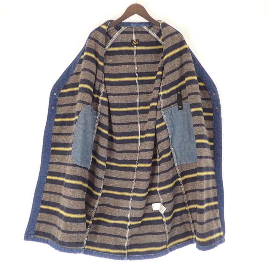 NEEDLES ニードルズ デニム 裏地ウールボーダー 作務衣 コート XS