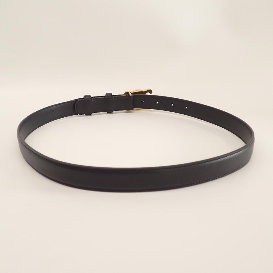 CELINE（セリーヌ） 新品同様 トリオンフ レザーベルト 80 ブラック