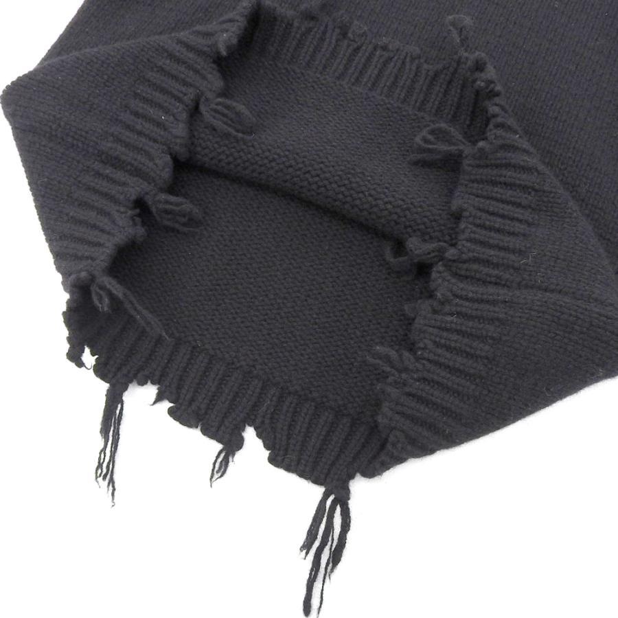 PERVERZE パーバーズ クラッシュ ニット トップス メンズ ブラック