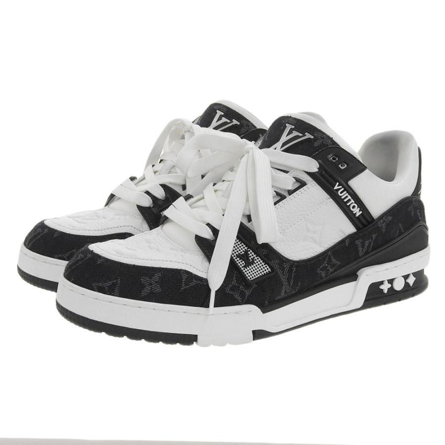 LOUIS VUITTON ルイヴィトン モノグラム デニム×レザー LVトレイナー