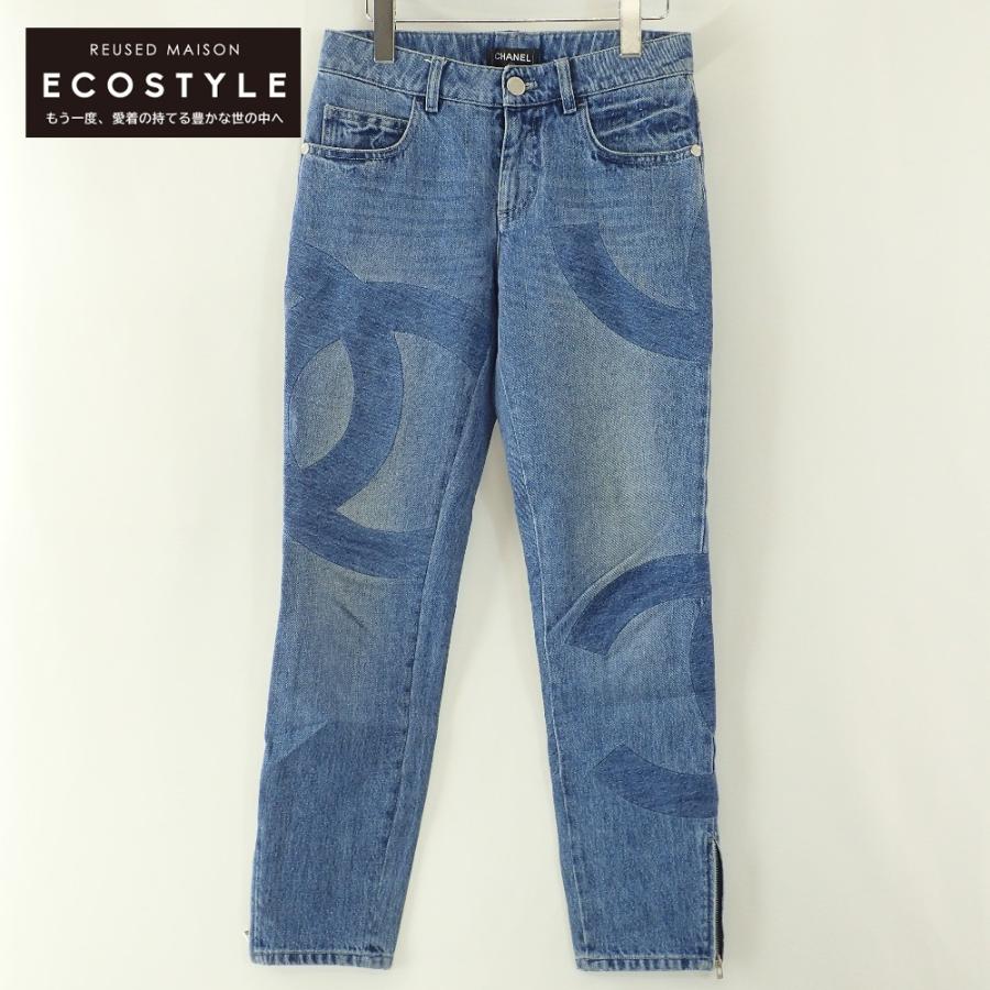 CHANEL（シャネル） 国内正規 P56047 V42309 WASHED DENIM JEANS ココ