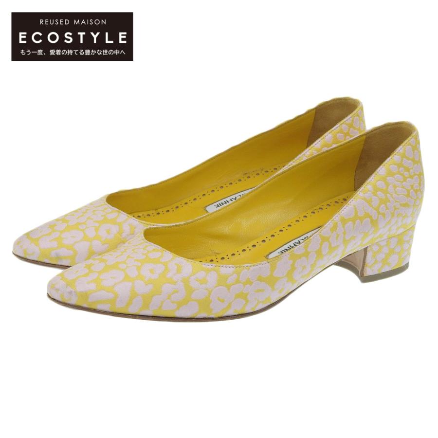 MANOLO BLAHNIK（マノロブラニク） ジャガード チャンキーヒール