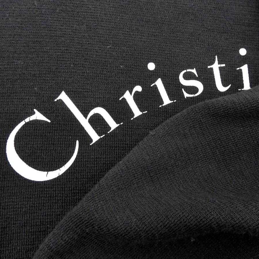 DIOR ディオール ウール×シルク ロゴニット トップス メンズ 黒