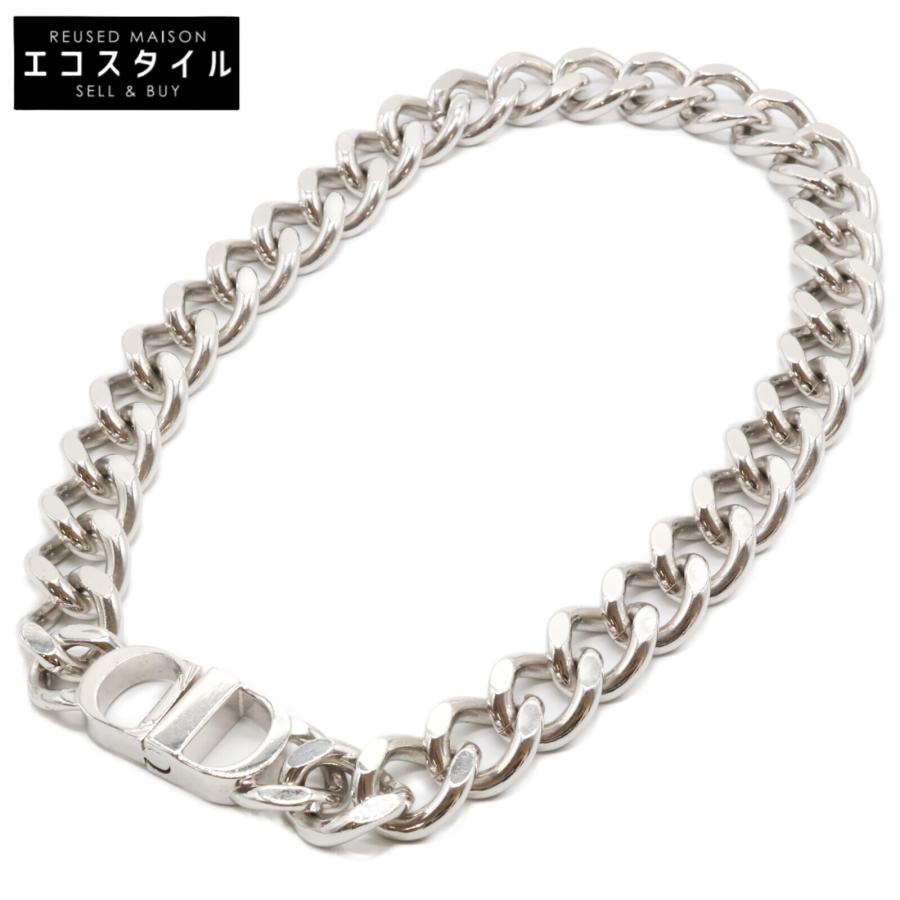 Dior ディオール CD Icon チェーンリンク ネックレス シルバートーン