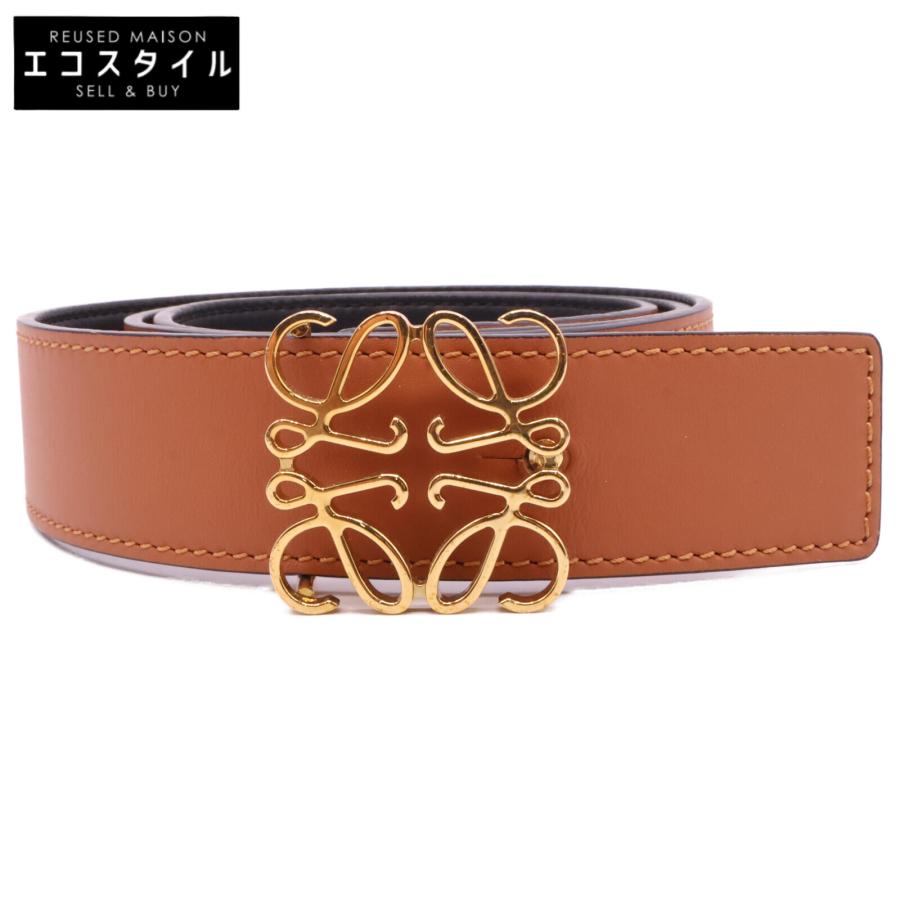LOEWE（ロエベ） 182130 リバーシブル アナグラム ベルト 90/36 タン