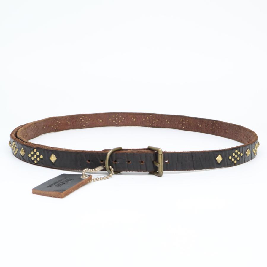 HTC エイチティーシー Ron Herman別注 Narrow Studded Belt レザー