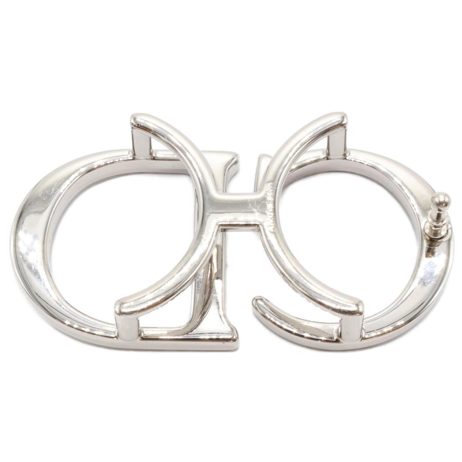 Dior ディオール CD ベルトバックル 35mm オブリーク 真鍮 シルバー