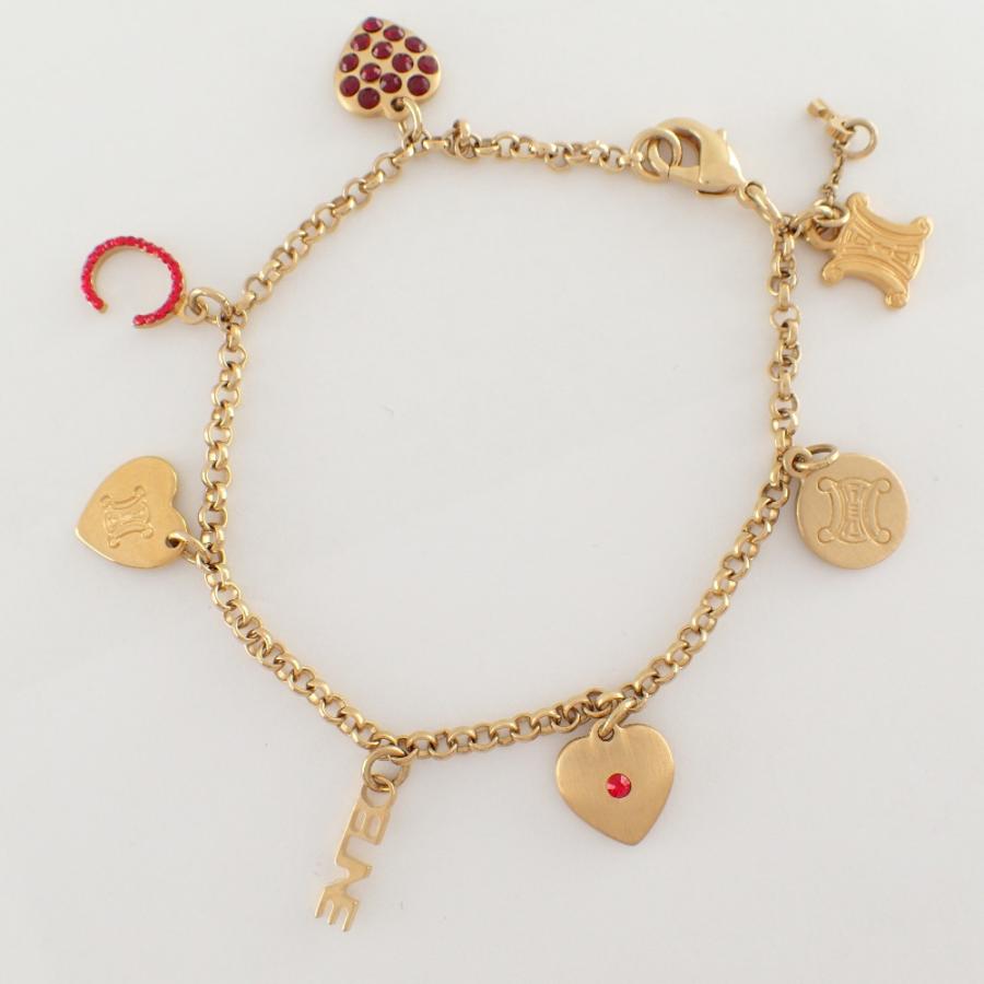 CELINE（セリーヌ） ラインストーン装飾 チャーム チェーン