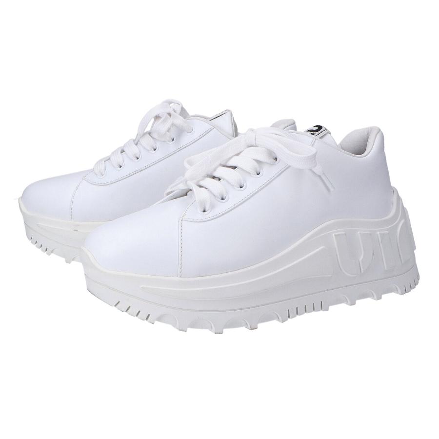 miu miu（ミュウミュウ） 美品/ 5E758 HIGH SOLE LOGO レザー 厚底