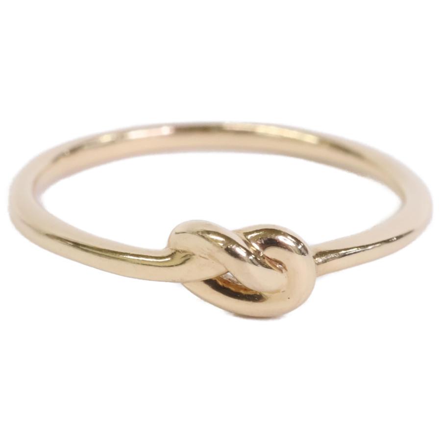 ete（エテ） 美品 K10 ノット ピンキー リング 指輪 イエローゴールド