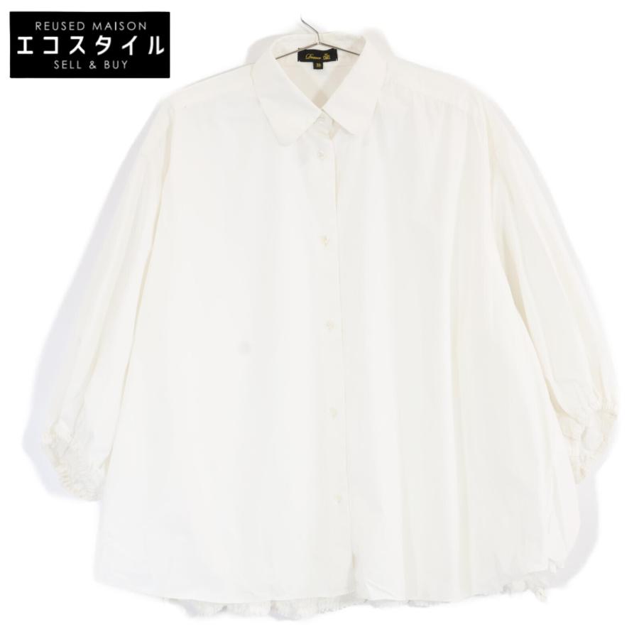 DRAWER（ドゥロワー） 6511-299-0516 コットン ギャザー 七分袖シャツ