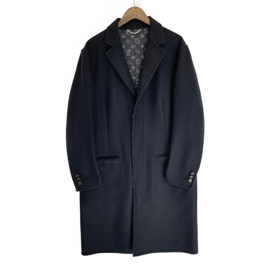 LOUIS VUITTON ルイ ヴィトン 18AW カシミヤ混 裏地モノグラム ダブル