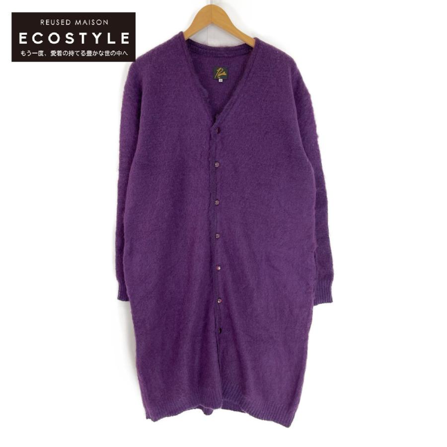 needles ニードルズ 21AW パープル モヘア ロングカーディガン XS