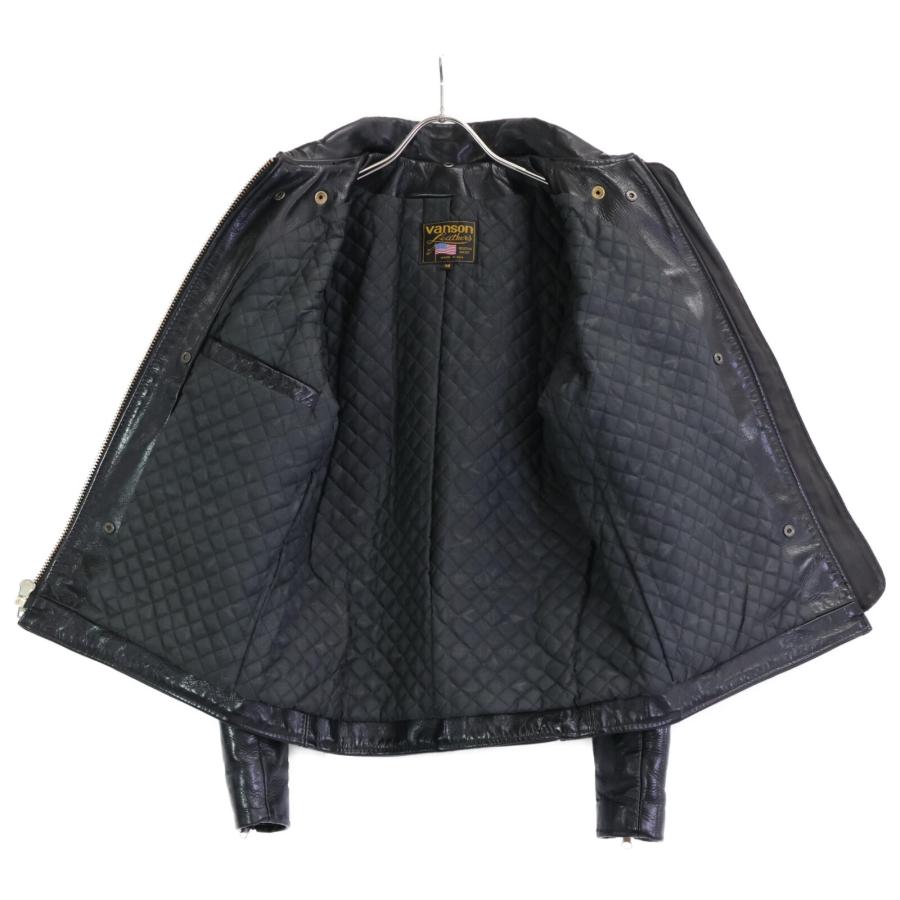 VANSON（バンソン） 9D ブラック カウハイド キルトライナー シングル