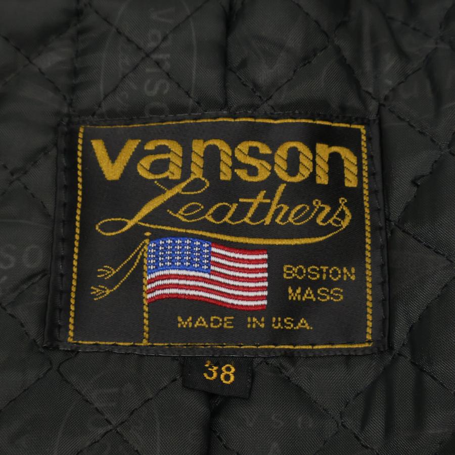 VANSON（バンソン） 9D ブラック カウハイド キルトライナー シングル