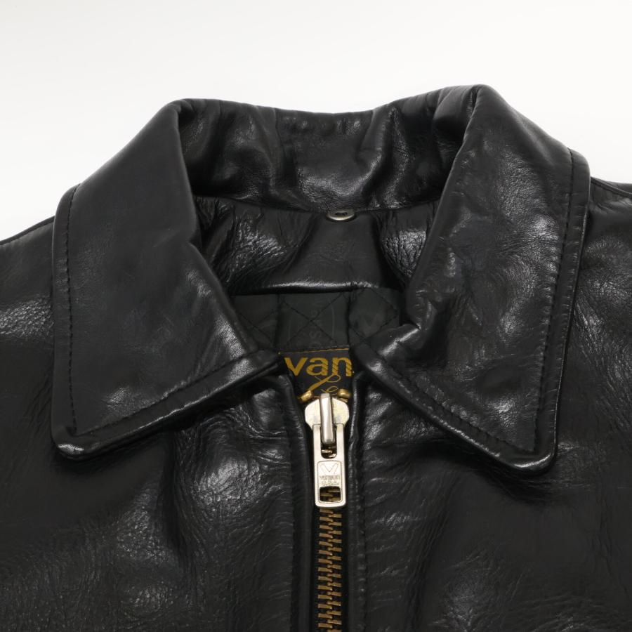 VANSON（バンソン） 9D ブラック カウハイド キルトライナー シングル