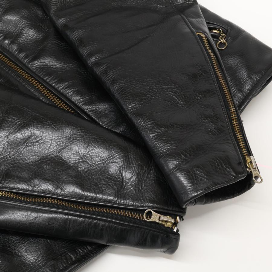 VANSON（バンソン） 9D ブラック カウハイド キルトライナー シングル