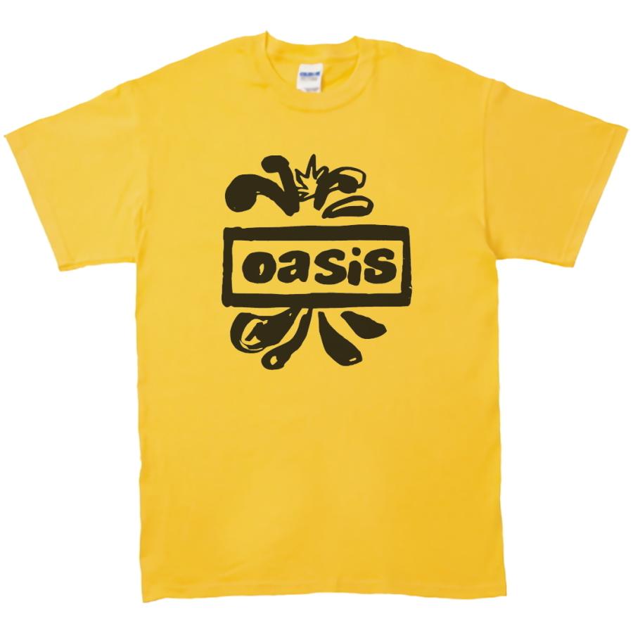 音楽・バンド・ロック・シネマ Tシャツ オアシス Oasis イエロー : T
