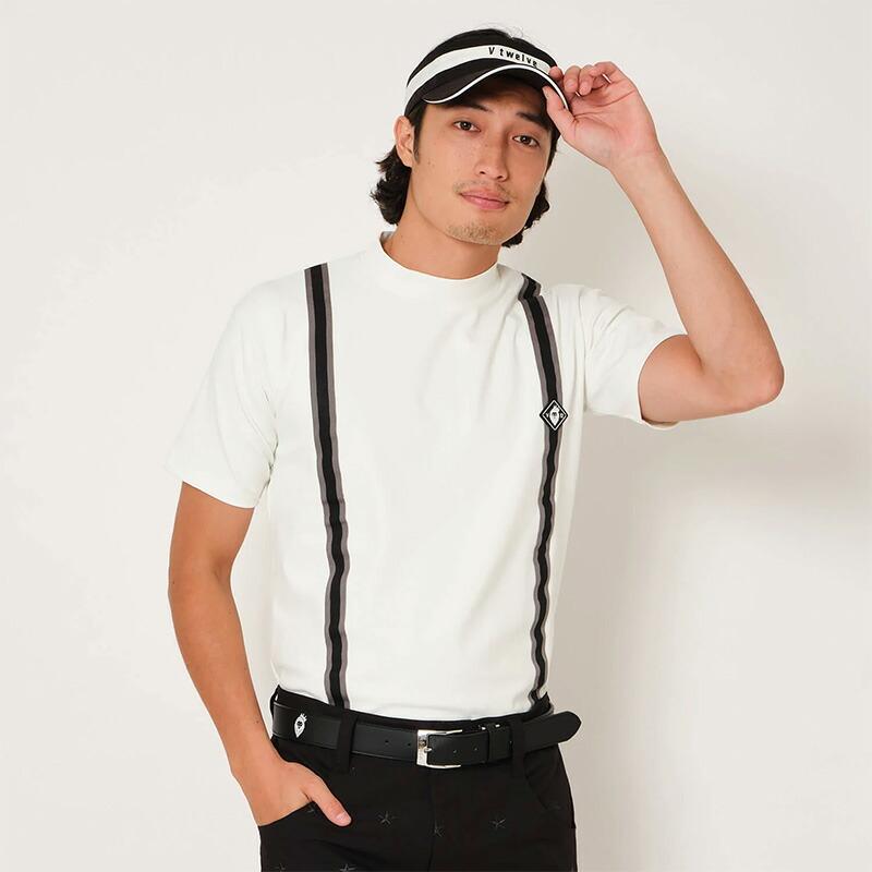 V12（ヴィ・トゥエルヴ） ゴルフウェア モックネック 吸水速乾 SUS