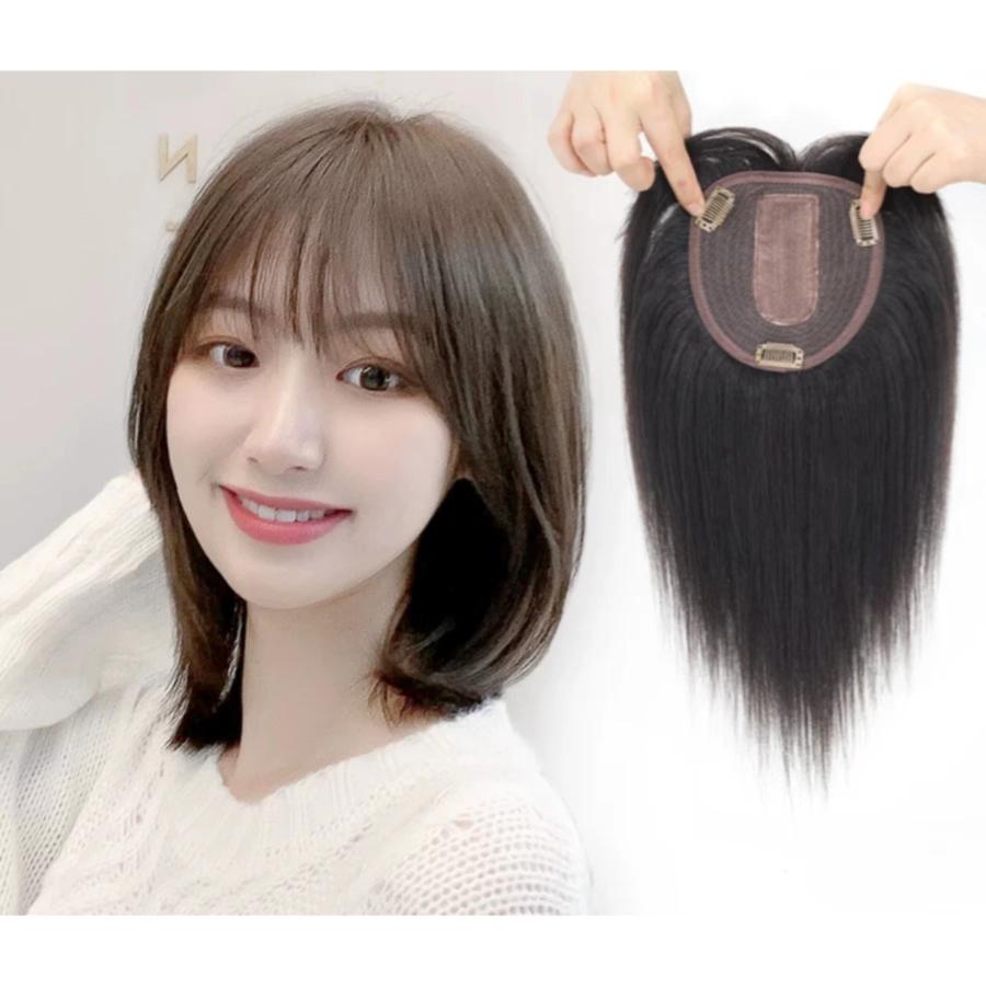 人毛100% 部分ウィッグ 自然 高品質 20cm 30cm 医療用 ロング