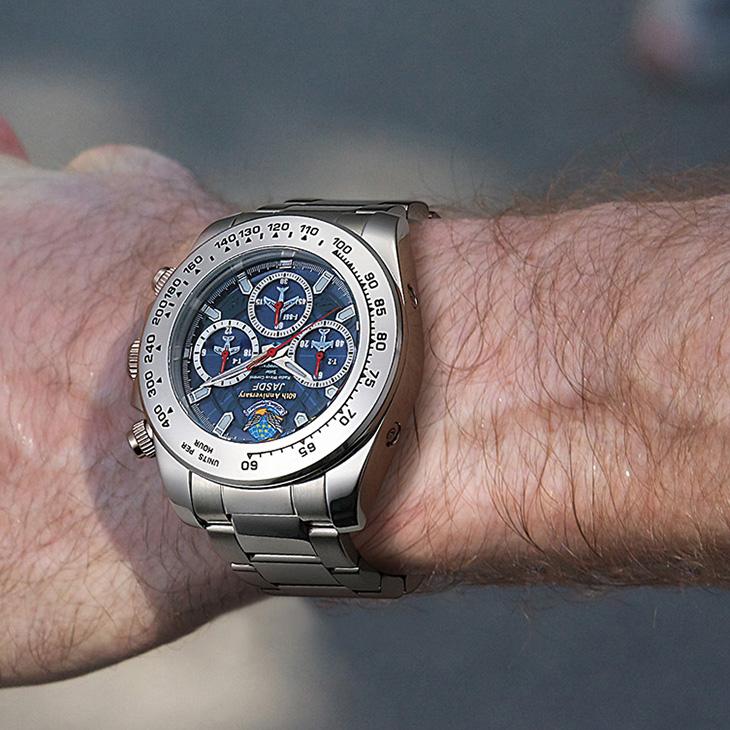 航空自衛隊 ブルーインパルス 「 電波ソーラー クロノグラフ 腕時計