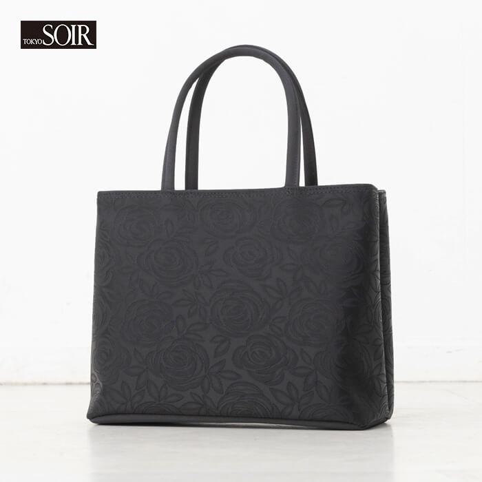 東京ソワール ブラックフォーマル ハンドバッグ 黒 レディース ミセス