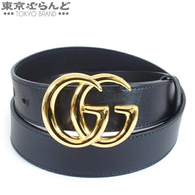 GUCCI（グッチ） 返品可 GUCCI GGマーモント レザー ダブルGバックル