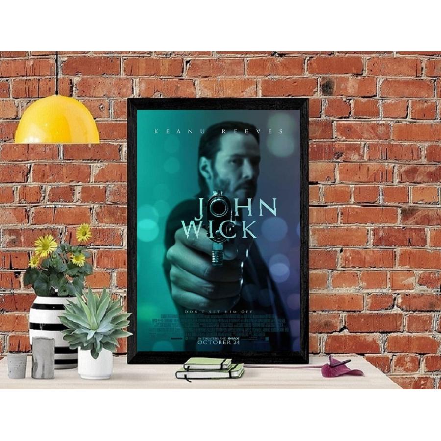 ジョンウィック 映画ポスター US版 黒フレーム付き A3サイズ mi1