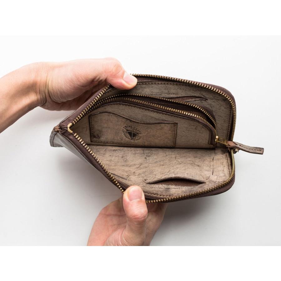 アウトレット）長財布 L字ファスナー ロングウォレット本革 イタリア