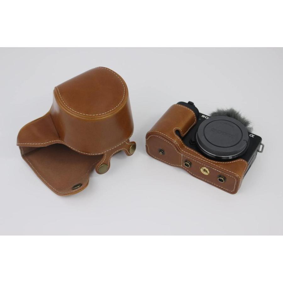 BolinUS ZV-E10ケース ハンドメイド PUレザー フルボディ カメラケース