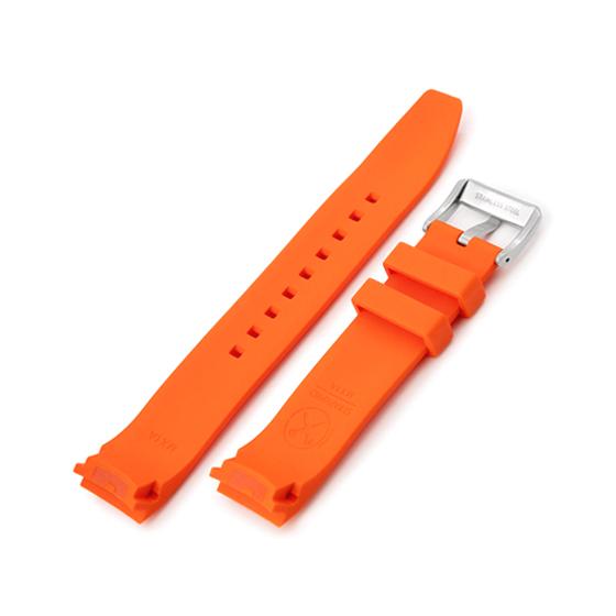 20mm StrapXPro MX1A 時計ベルト バルカナイズド ラバー オレンジ