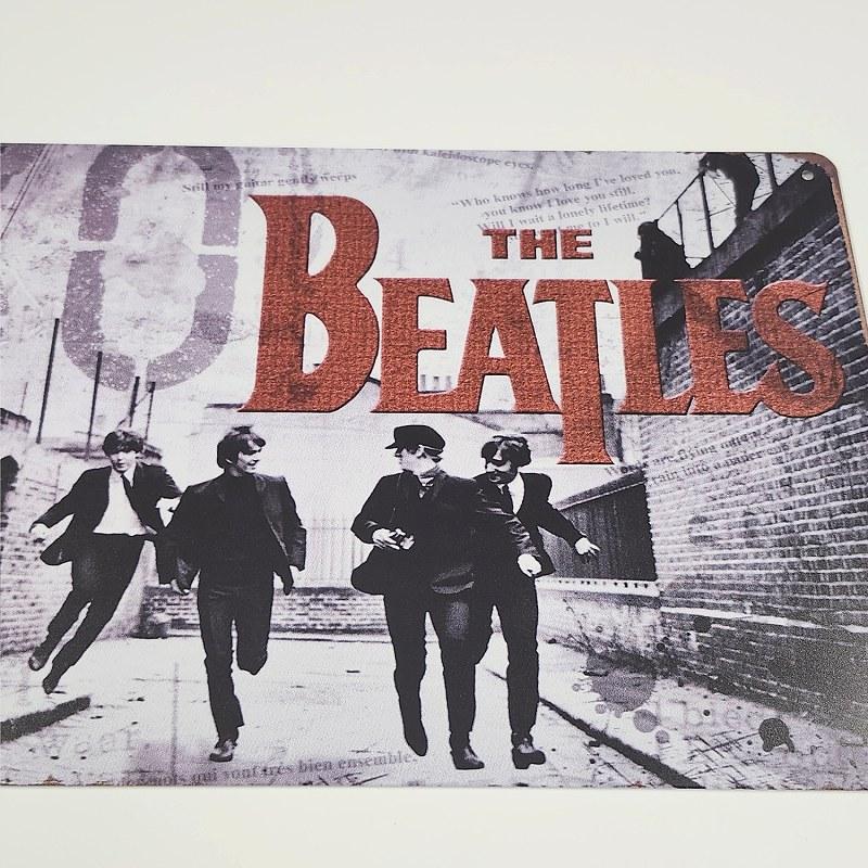 ブリキ看板 k ビートルズ ka ジョンレノン ポールマッカートニー