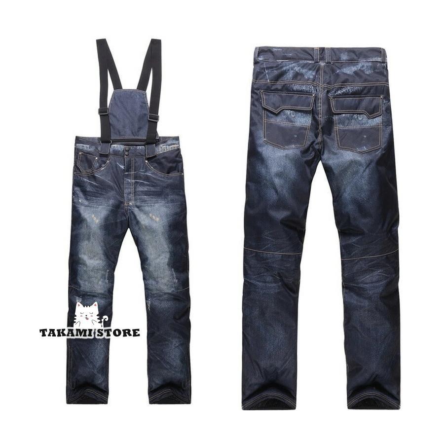 デニムの様な スノボパンツ スノボウェア スキーウェア メンズ