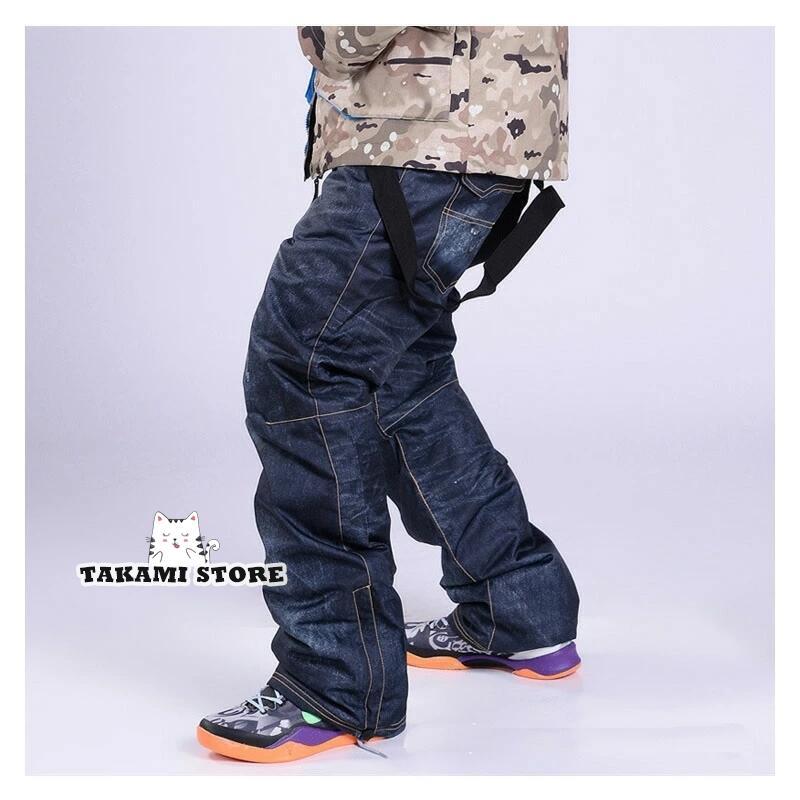 デニムの様な スノボパンツ スノボウェア スキーウェア メンズ