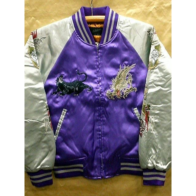 スカジャン 龍と黒豹刺繍 日本製本格刺繍のスカジャン : takafuku1915