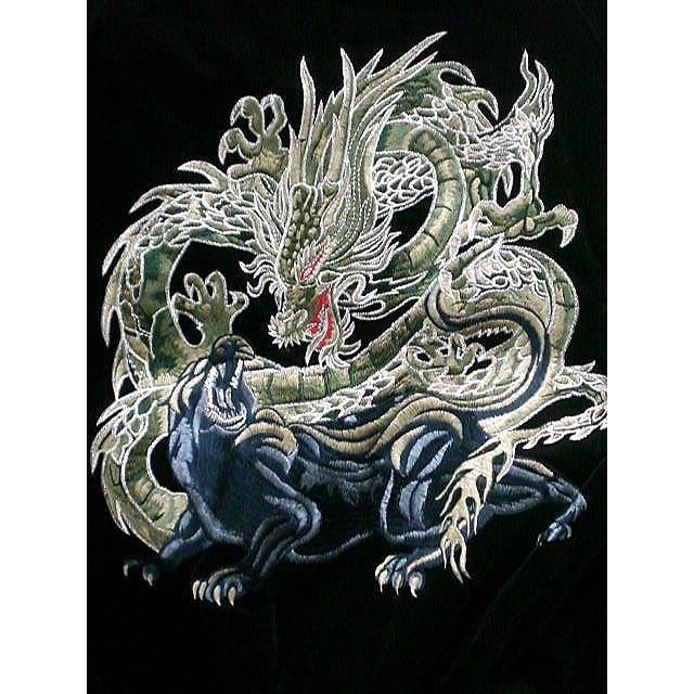 CORSAIREコルセアヴィンテージ別珍スカジャン鷹龍刺繍ブラック黒L 2026