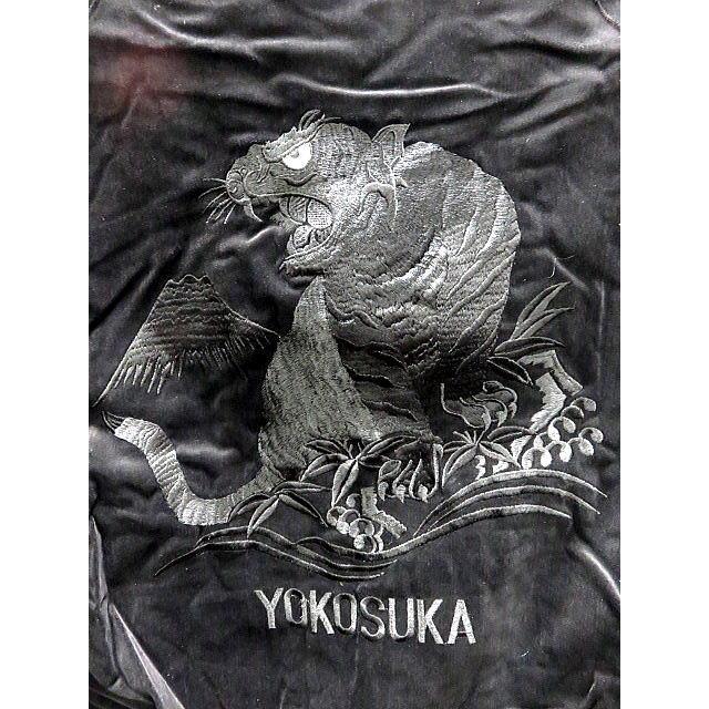 スカジャン 日本製本格刺繍のスカジャン2L 黒虎 別珍 : takafuku1915