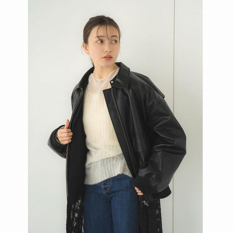 Ungrid（アングリッド） フェイクレザーブルゾン アウター レザー